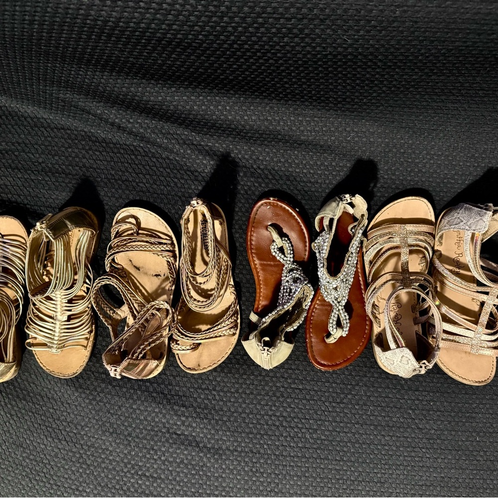 Elegant Gold and Silver Sandals Collection